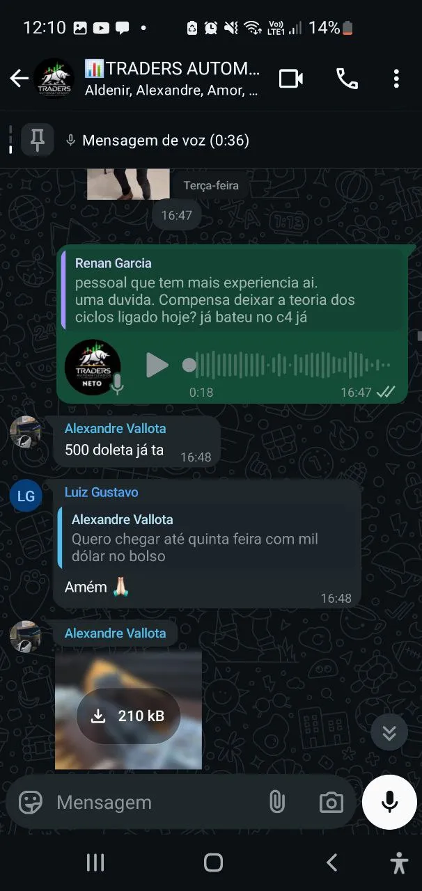 Depoimento real de cliente da Traders Automatizados sobre o CYCLEFX PRO 07