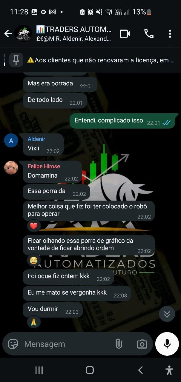 Depoimento real de cliente da Traders Automatizados sobre o CYCLEFX PRO 08