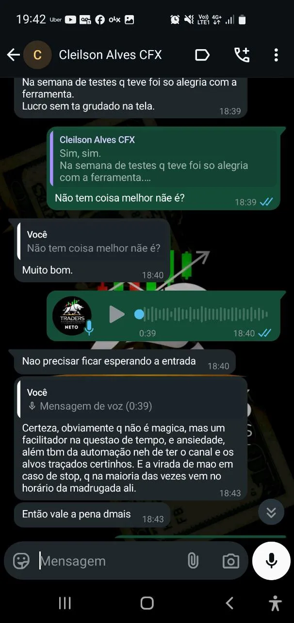 Depoimento real de cliente da Traders Automatizados sobre o CYCLEFX PRO 09