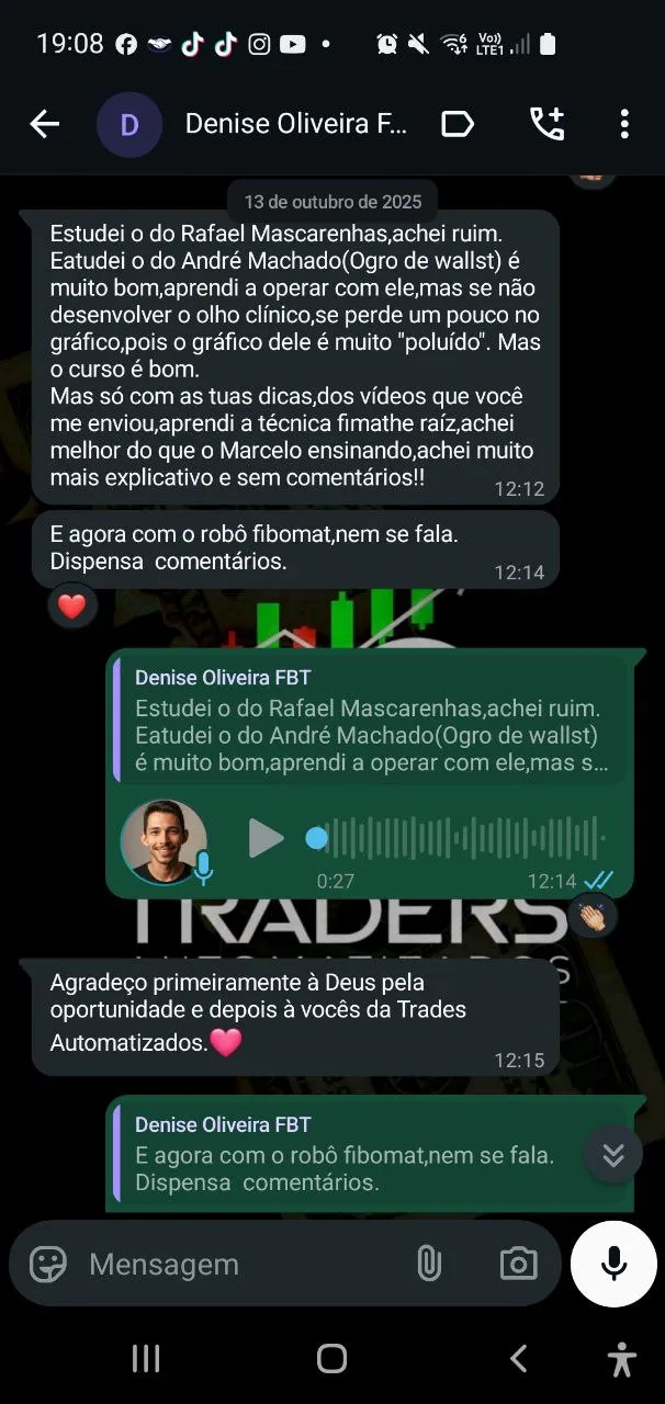 Depoimento real de cliente da Traders Automatizados sobre o CYCLEFX PRO 11