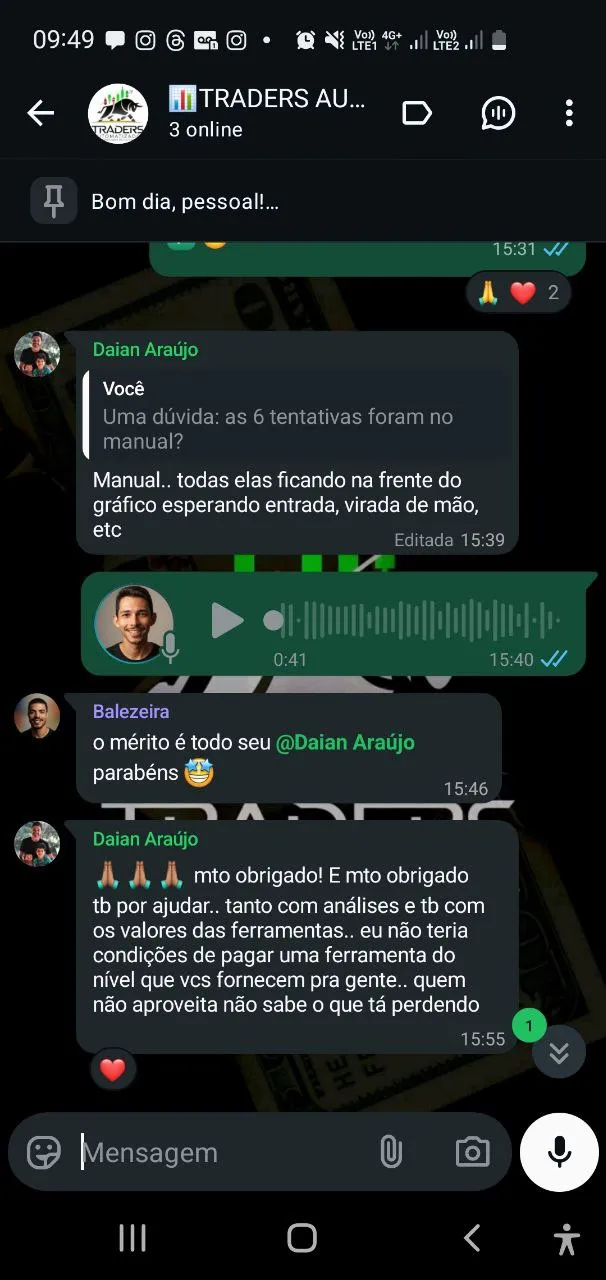 Depoimento real de cliente da Traders Automatizados sobre o CYCLEFX PRO 22