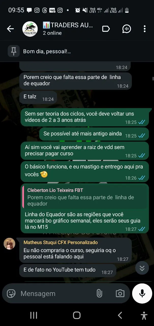 Depoimento real de cliente da Traders Automatizados sobre o CYCLEFX PRO 29