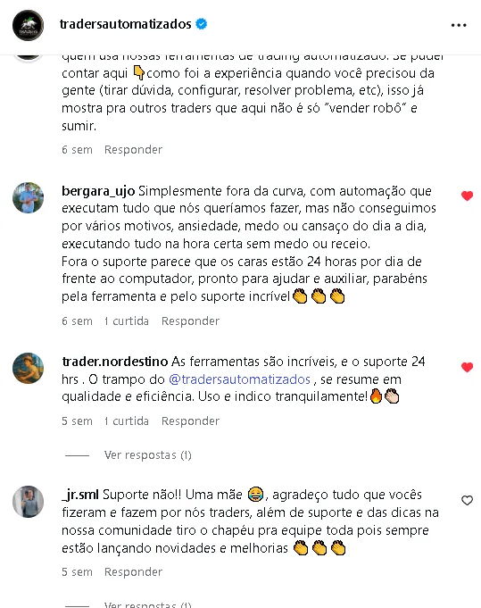 Depoimento real de cliente da Traders Automatizados sobre o CYCLEFX PRO 32